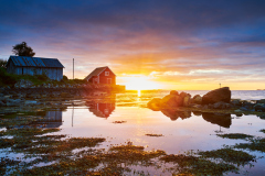 Sjøhålå - Røssøyvågen. Septemberlys