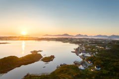 Soloppgang - Røssøyvågen - Drone