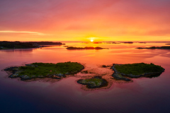 Løvika - Solnedgang - Dronefoto