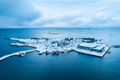 Rindarøya - Vinter : Dronefoto
