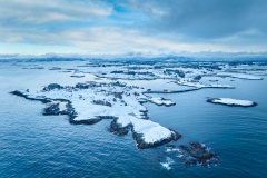 Rindarøya - Vinter : Dronefoto