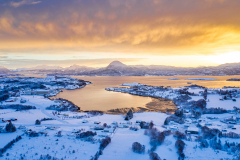 Nerbøvågen- Bakkemyra -  Dronebilde - Vinter