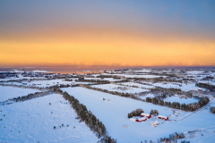 Hauglandet- Dronebilde - Vinter