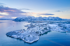 Drone-vintermorgen - Holmesundet