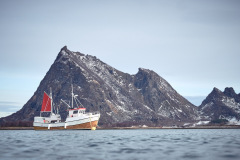 Sjark på Røssøya - Steigen